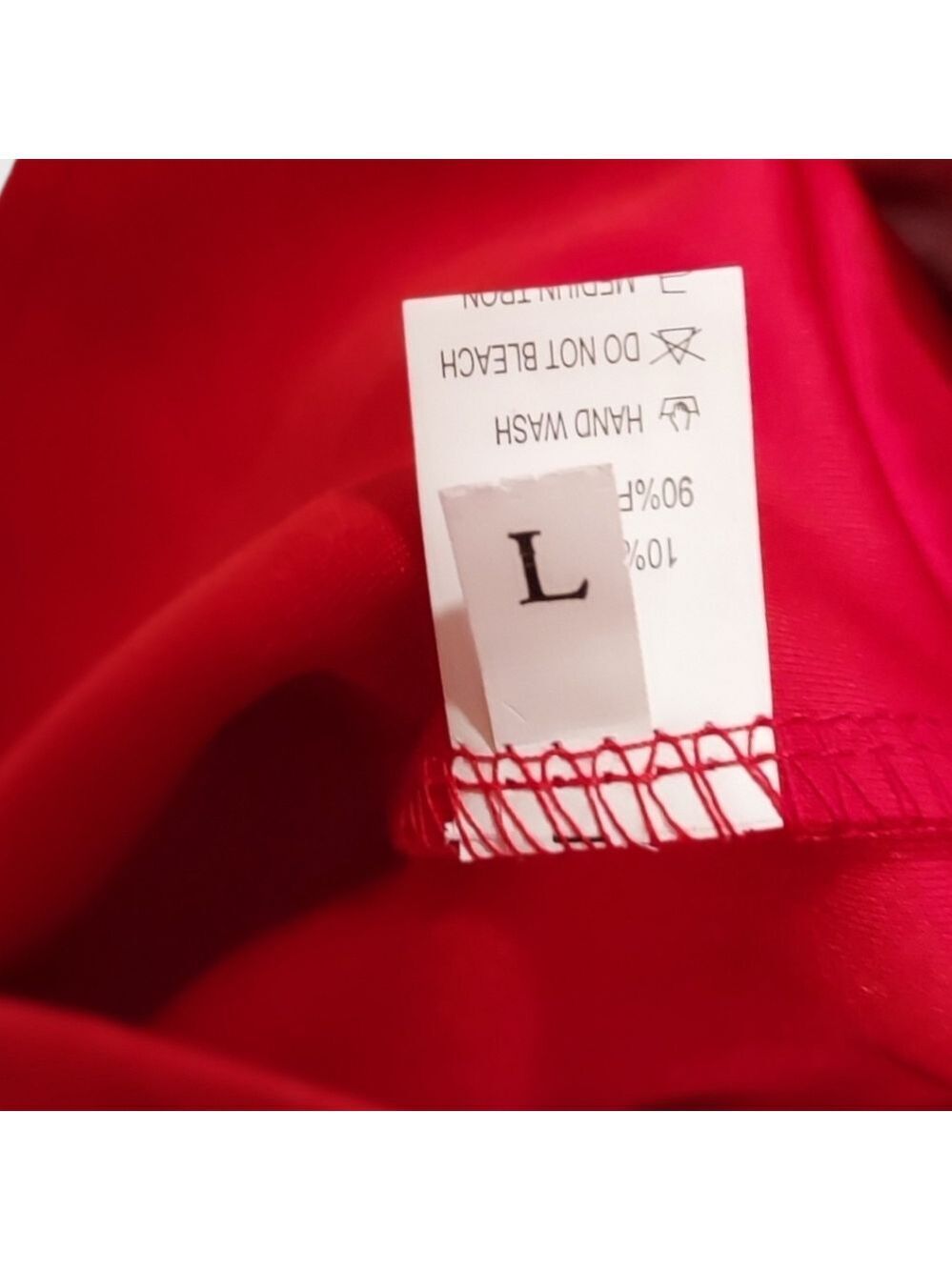 Elegant Red Floor Length Gown, Size L - Picture 7 of 9
